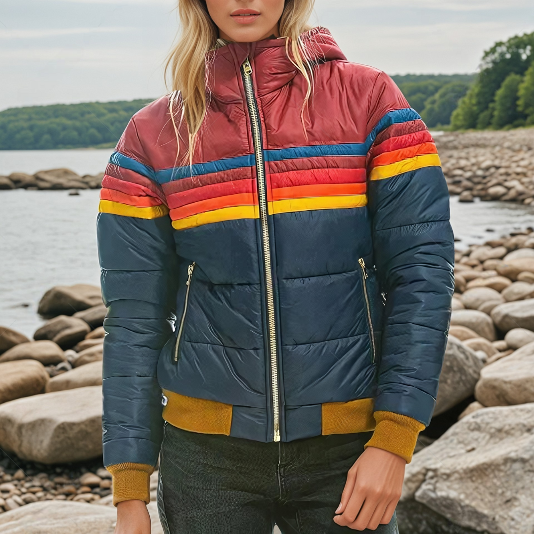 Roma™ - Retro stylish parka with faux fur hood