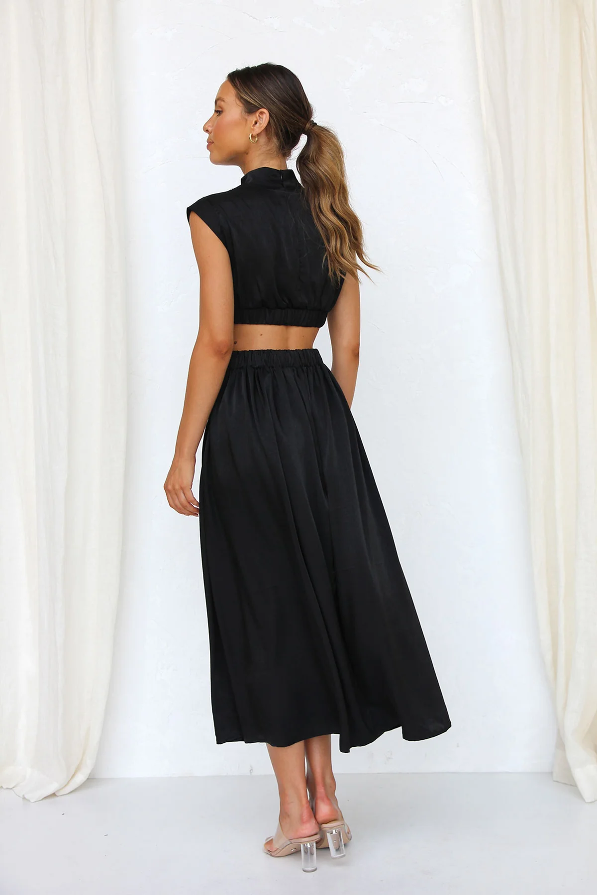 Aria™ - Elegant Waist Cut Out Dress With Pockets