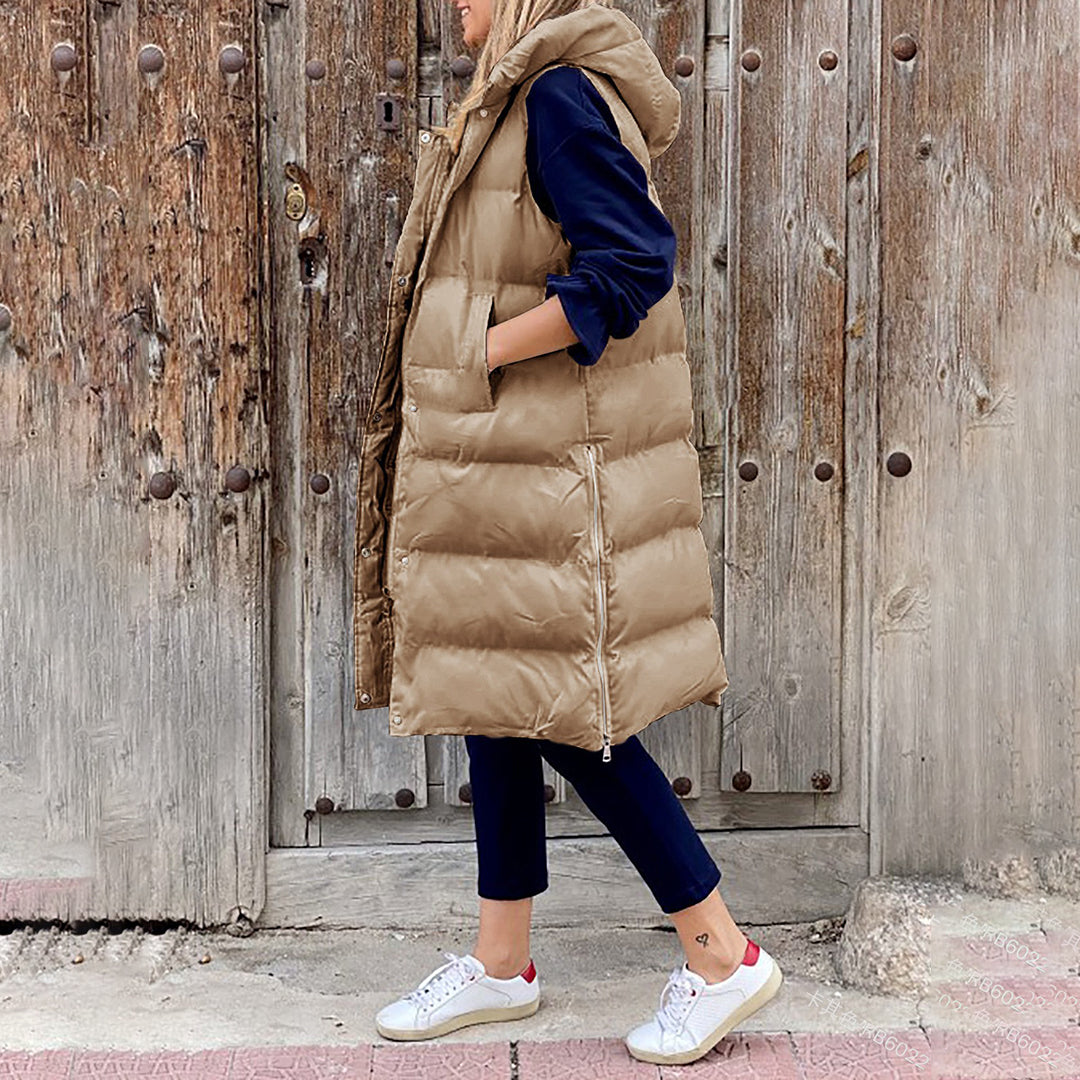 Lara™ - giorgi long winter vest with hood cousin