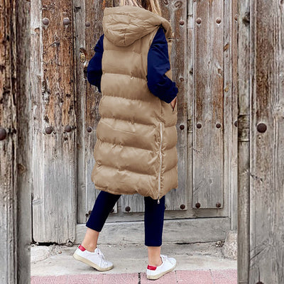 Lara™ - giorgi long winter vest with hood cousin