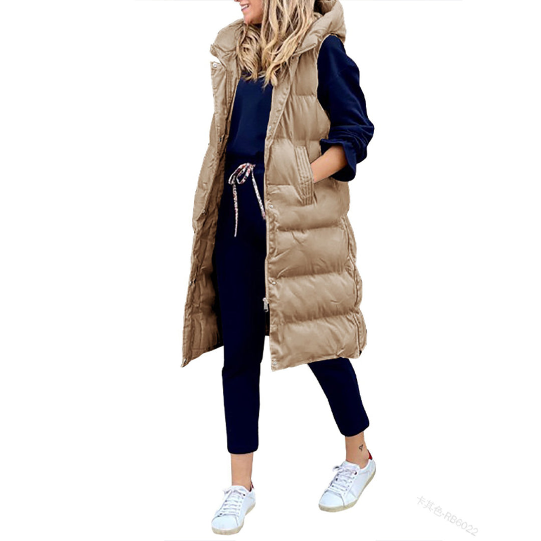 Lara™ - giorgi long winter vest with hood cousin