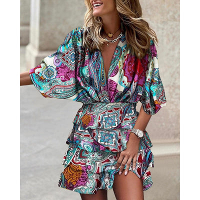 Freya™ - Stylish Print Dress