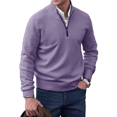 James™ - Stylish cashmere sweater with zipper
