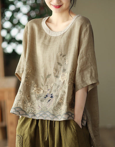 Scarlett™ - Stylish Embroidered Floral Tunic