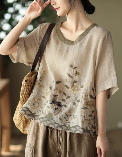 Scarlett™ - Stylish Embroidered Floral Tunic