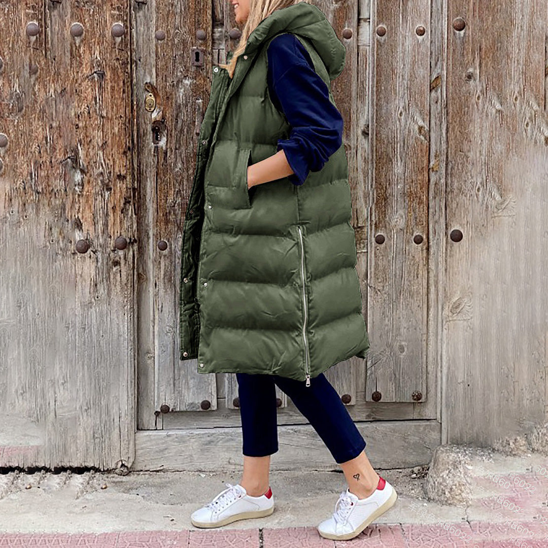 Lara™ - giorgi long winter vest with hood cousin