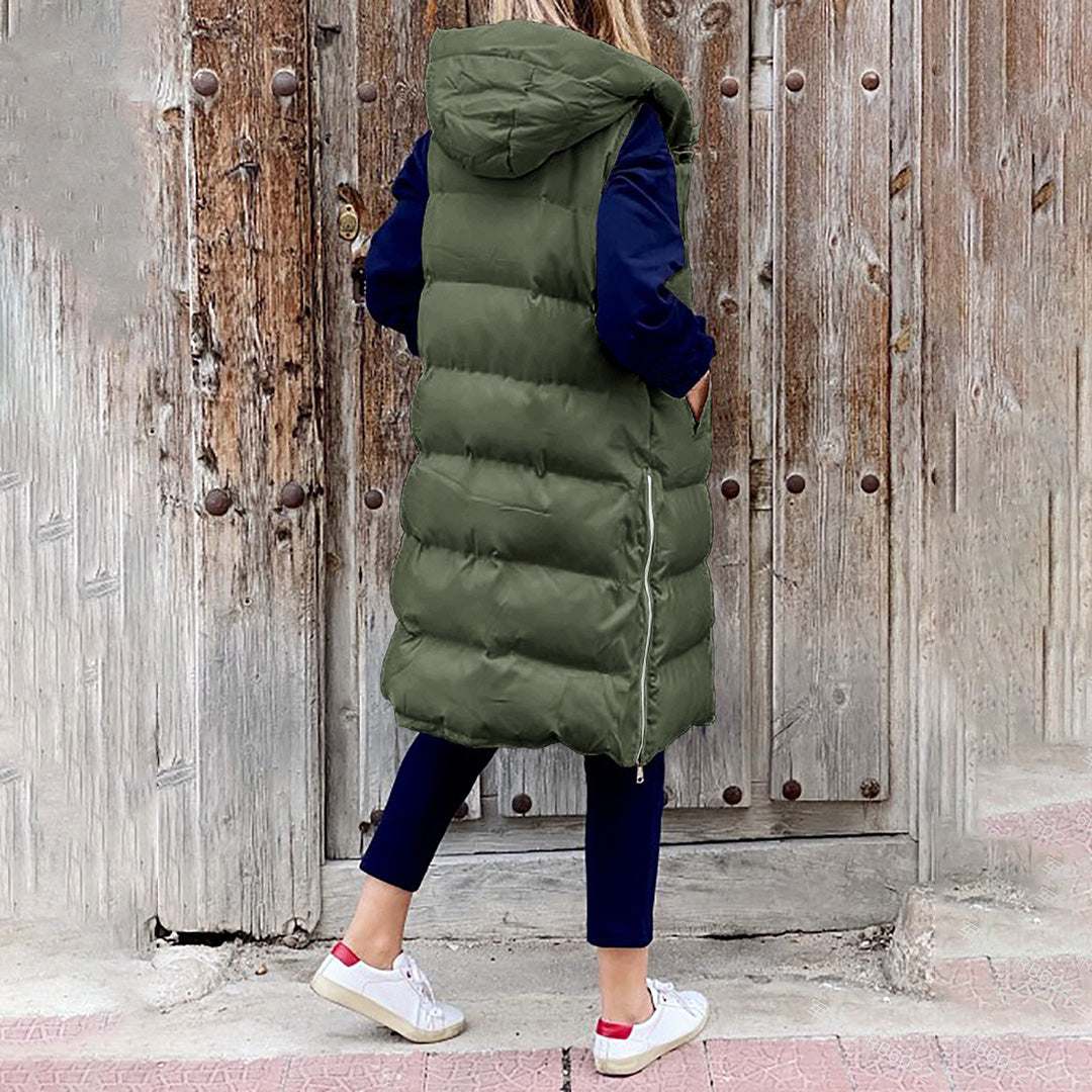 Lara™ - giorgi long winter vest with hood cousin