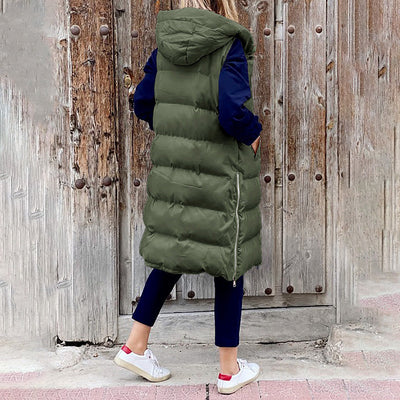Lara™ - giorgi long winter vest with hood cousin