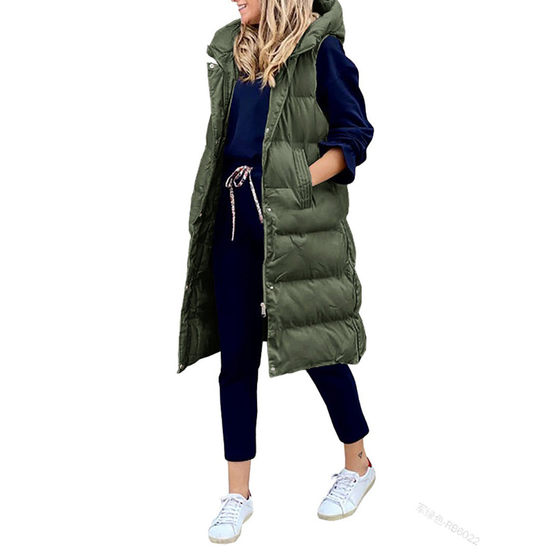 Lara™ - giorgi long winter vest with hood cousin