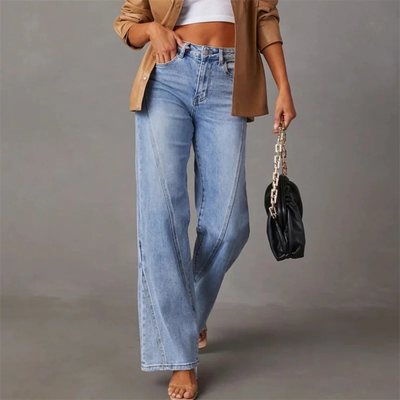 Eloise™ - High Waisted Wide Leg Jeans