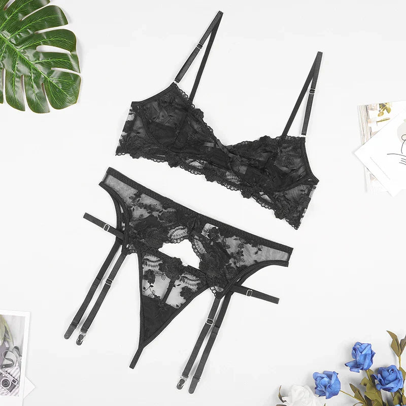 Natalia - 3 Piece French Lingerie Set