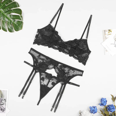 Natalia - 3 Piece French Lingerie Set