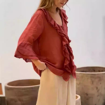 Ava™ - Casual Ruffle Blouse