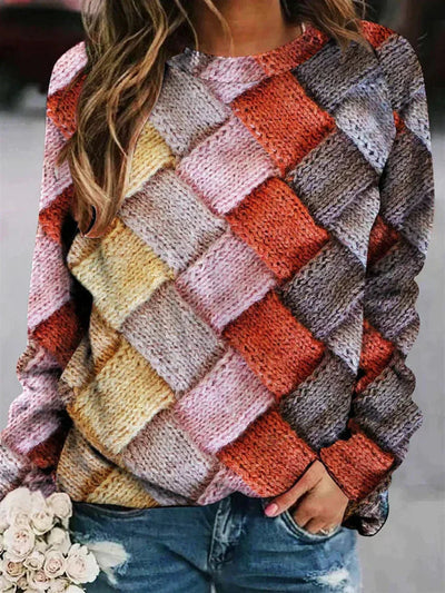 Printed Wool Pullover