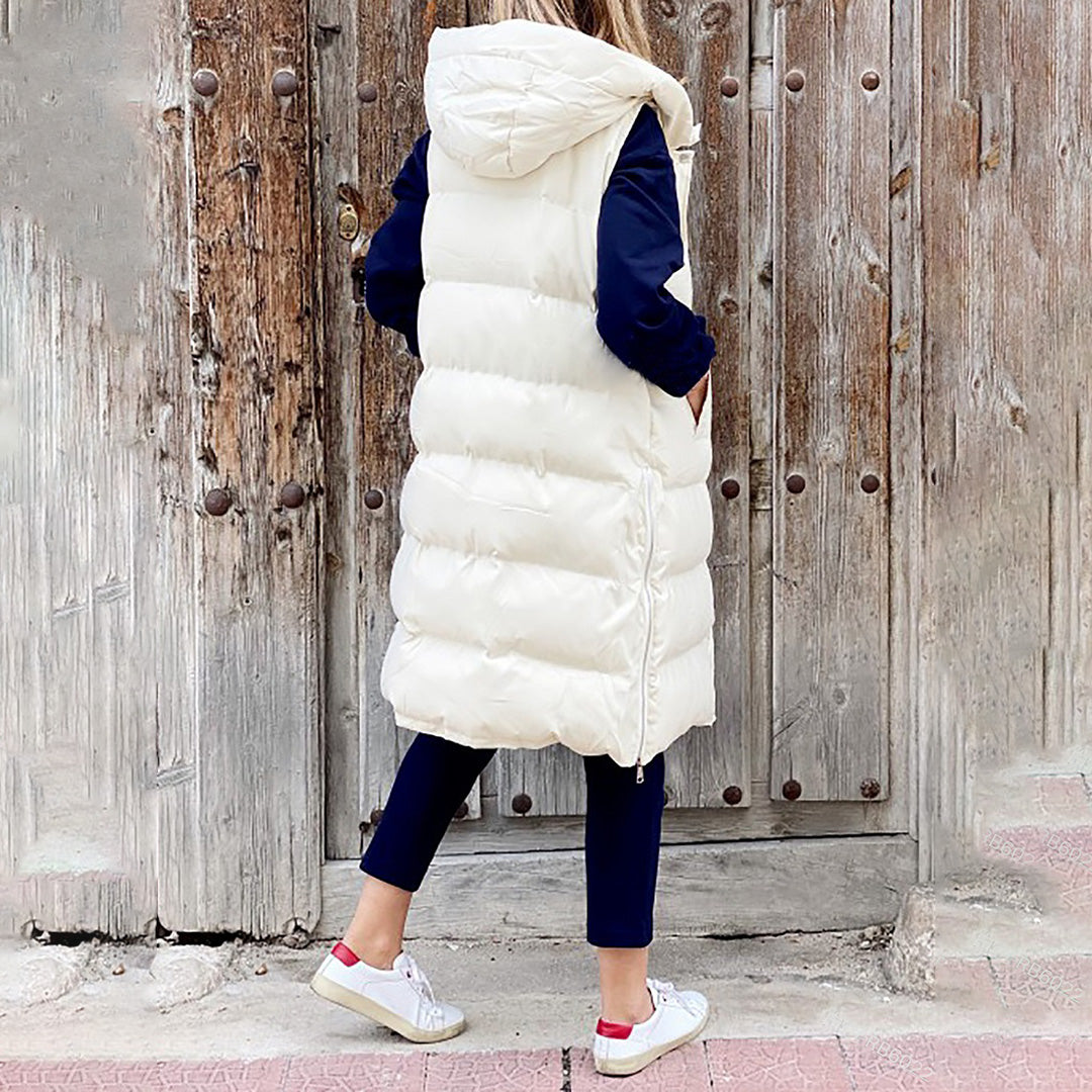 Lara™ - giorgi long winter vest with hood cousin