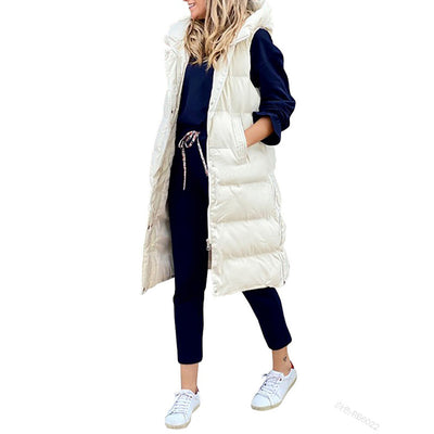 Lara™ - giorgi long winter vest with hood cousin