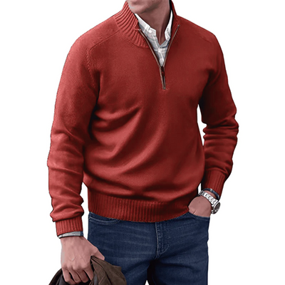 James™ - Stylish cashmere sweater with zipper