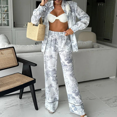 Mia™ - Elegant Long Sleeve Loose 2 Piece Set