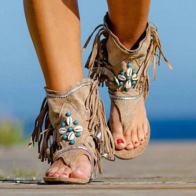 Hazel™ - Retro Fringe Boho Sandals