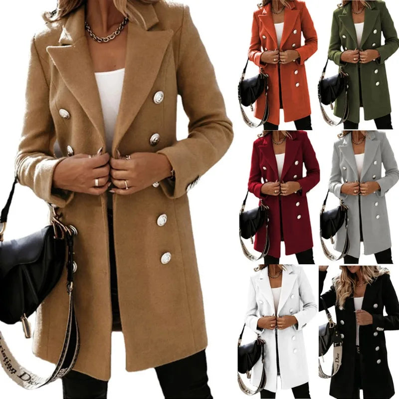 Ruby™ - Stylish Woolen Long Coat