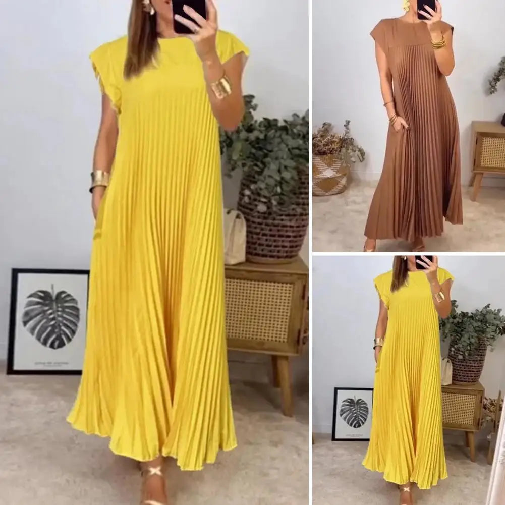Mia™ - Elegant Pleated Summer Dress