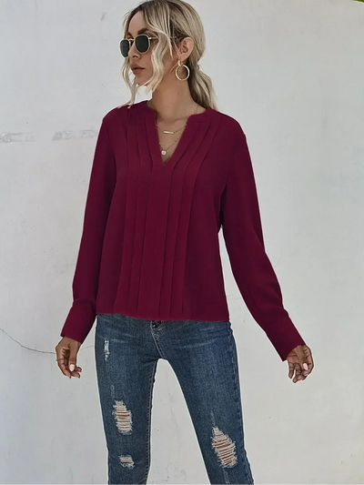 Aria™ - Elegant Pleated Blouse