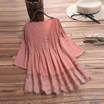 Scarlett™ - Vintage Casual Lace Shirt