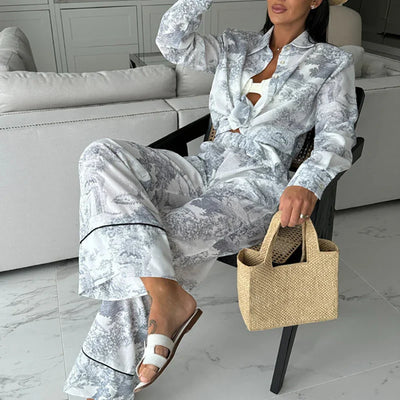 Mia™ - Elegant Long Sleeve Loose 2 Piece Set