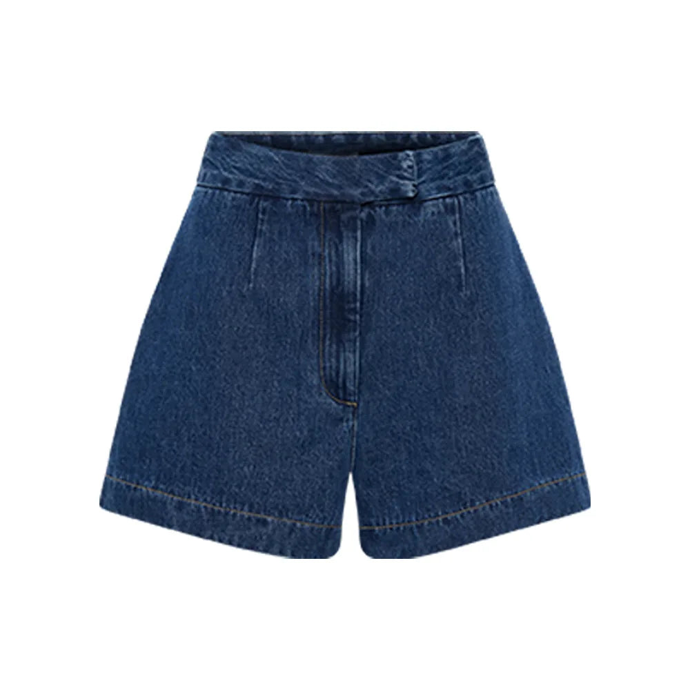 Evie™ - Modern Sleeveless Denim Two Piece Set
