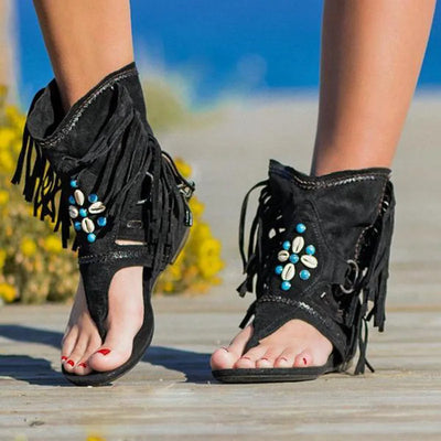 Hazel™ - Retro Fringe Boho Sandals
