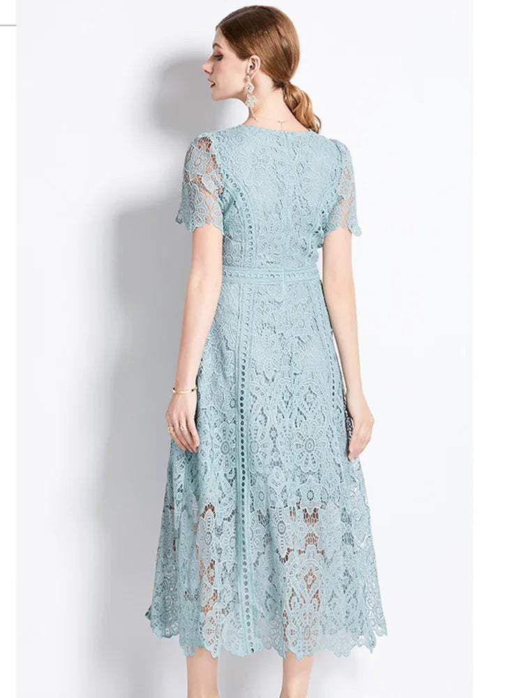 Eloise™ - Vintage Lace Hollow Out Dress