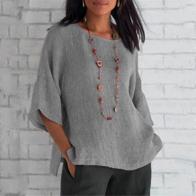 Aria™ - Loose Casual Linen Blouse