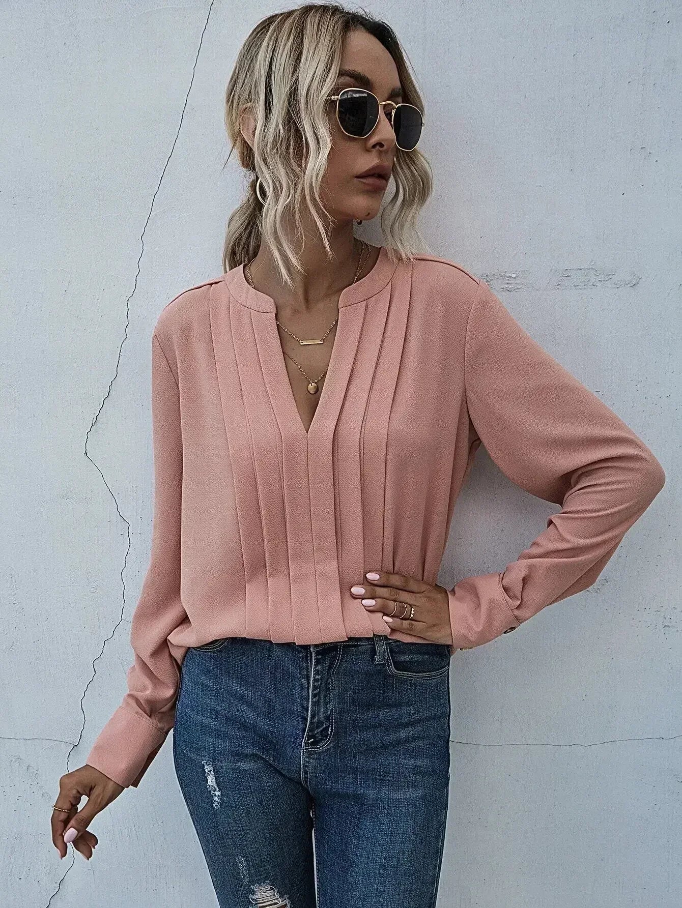 Aria™ - Elegant Pleated Blouse