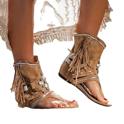 Hazel™ - Retro Fringe Boho Sandals