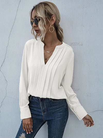 Aria™ - Elegant Pleated Blouse