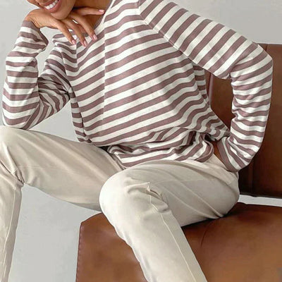 Isabella - Elegant Striped Shirt