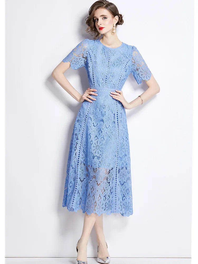 Eloise™ - Vintage Lace Hollow Out Dress