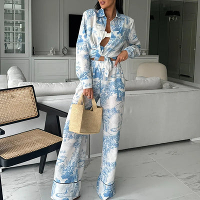 Mia™ - Elegant Long Sleeve Loose 2 Piece Set
