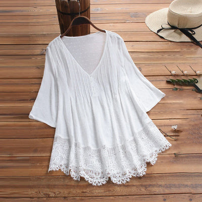 Scarlett™ - Vintage Casual Lace Shirt