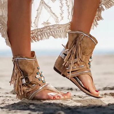 Hazel™ - Retro Fringe Boho Sandals