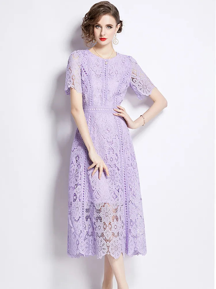 Eloise™ - Vintage Lace Hollow Out Dress