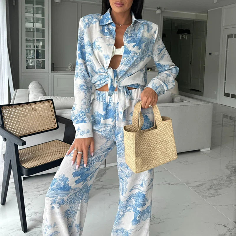 Mia™ - Elegant Long Sleeve Loose 2 Piece Set