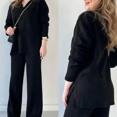 Tahlia™ - Comfortable V-neck Knitted Co-ord Set