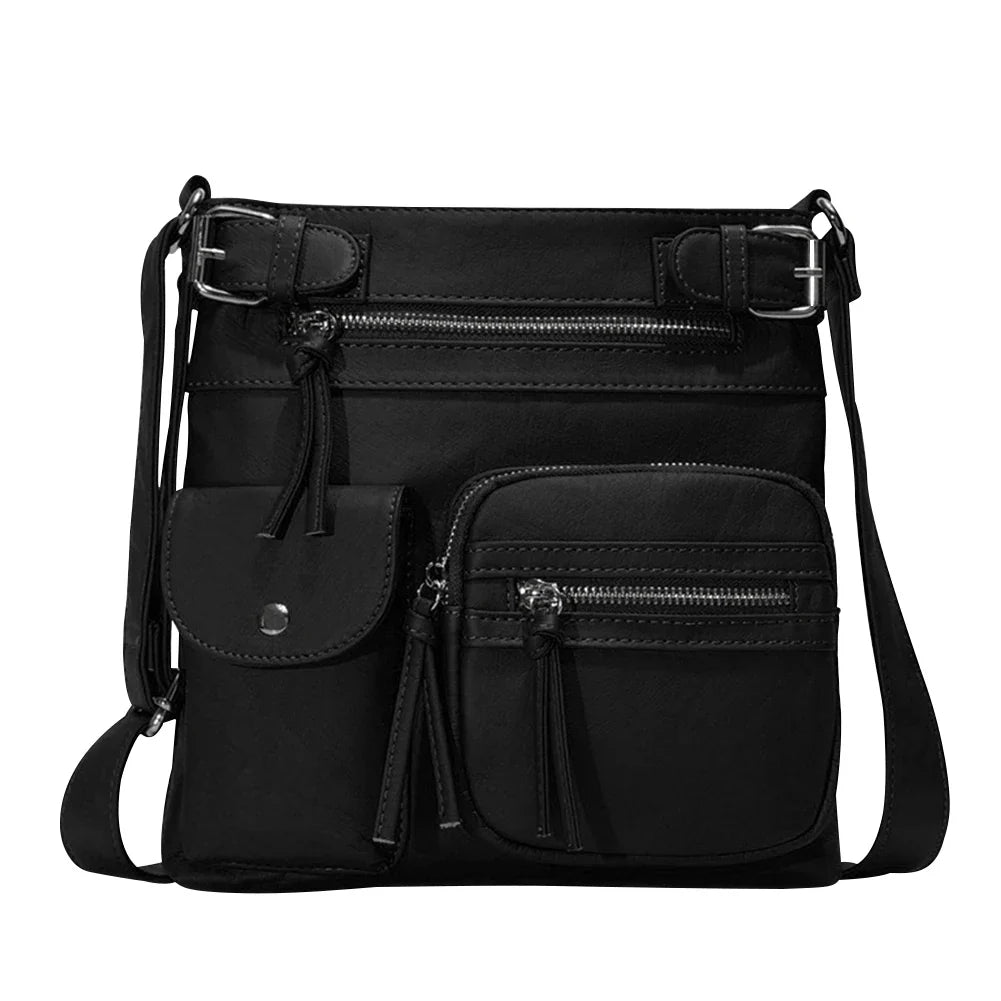 Ariana™ - Multiple Pockets Soft Leather Crossbody Bag