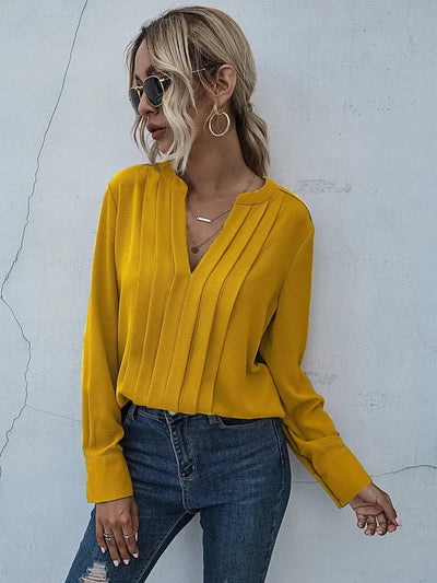 Aria™ - Elegant Pleated Blouse