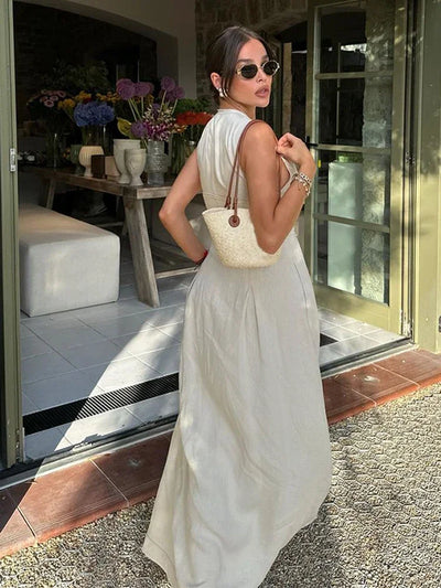 Eloise™ - Comfortable Sleeveless Zipper Maxi Dress