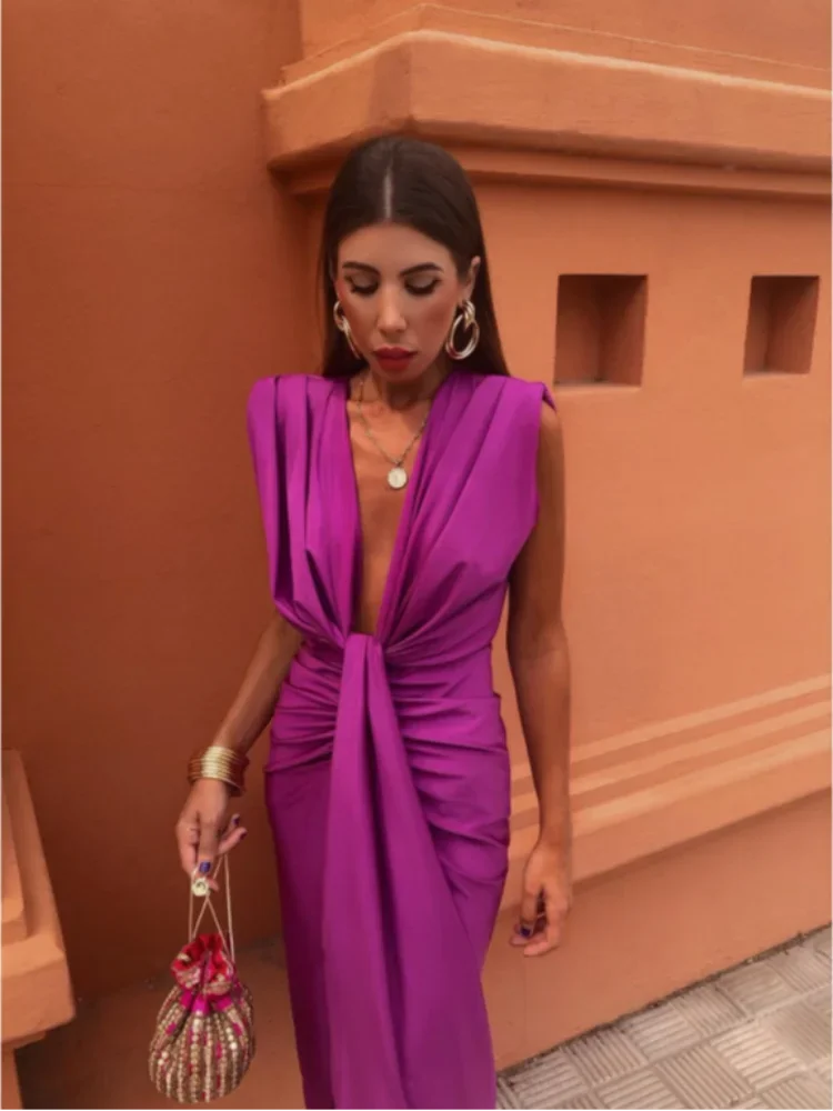 Eliza™ - Attractive Deep V-Neck Dress