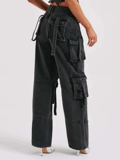 Poppy™ - Stylish Denim Cargo Pants