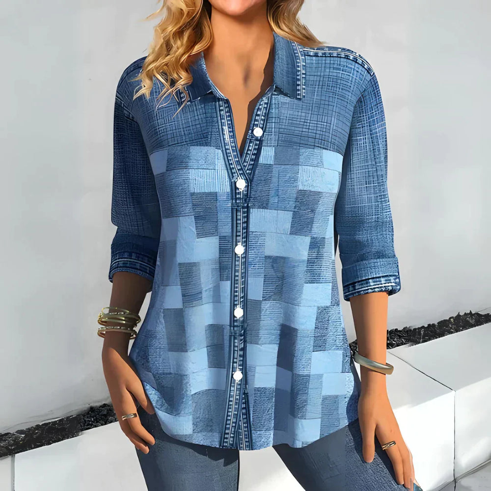 Aria™ - Elegant And Breathable Plaid Blouse