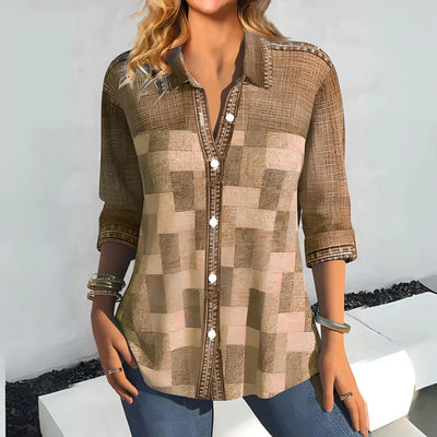 Aria™ - Elegant And Breathable Plaid Blouse
